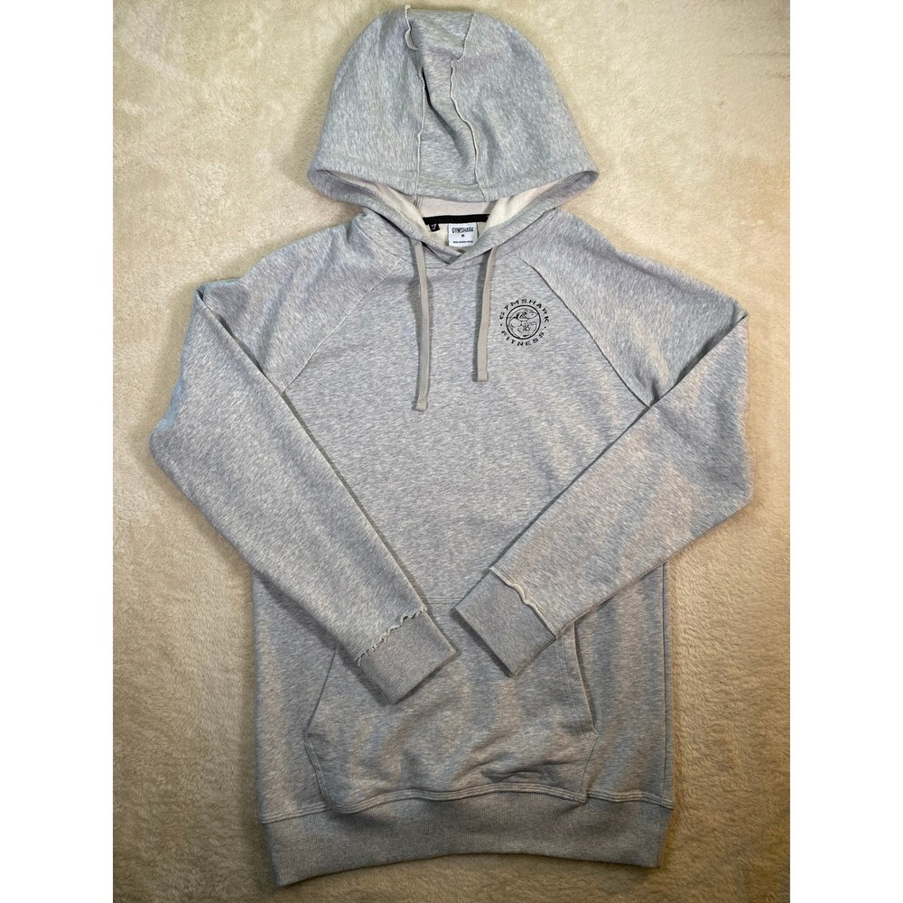 Gymshark Legacy Hoodie Mens M Gray Pullover Raw Edge Athletic Fitness Sweatshirt